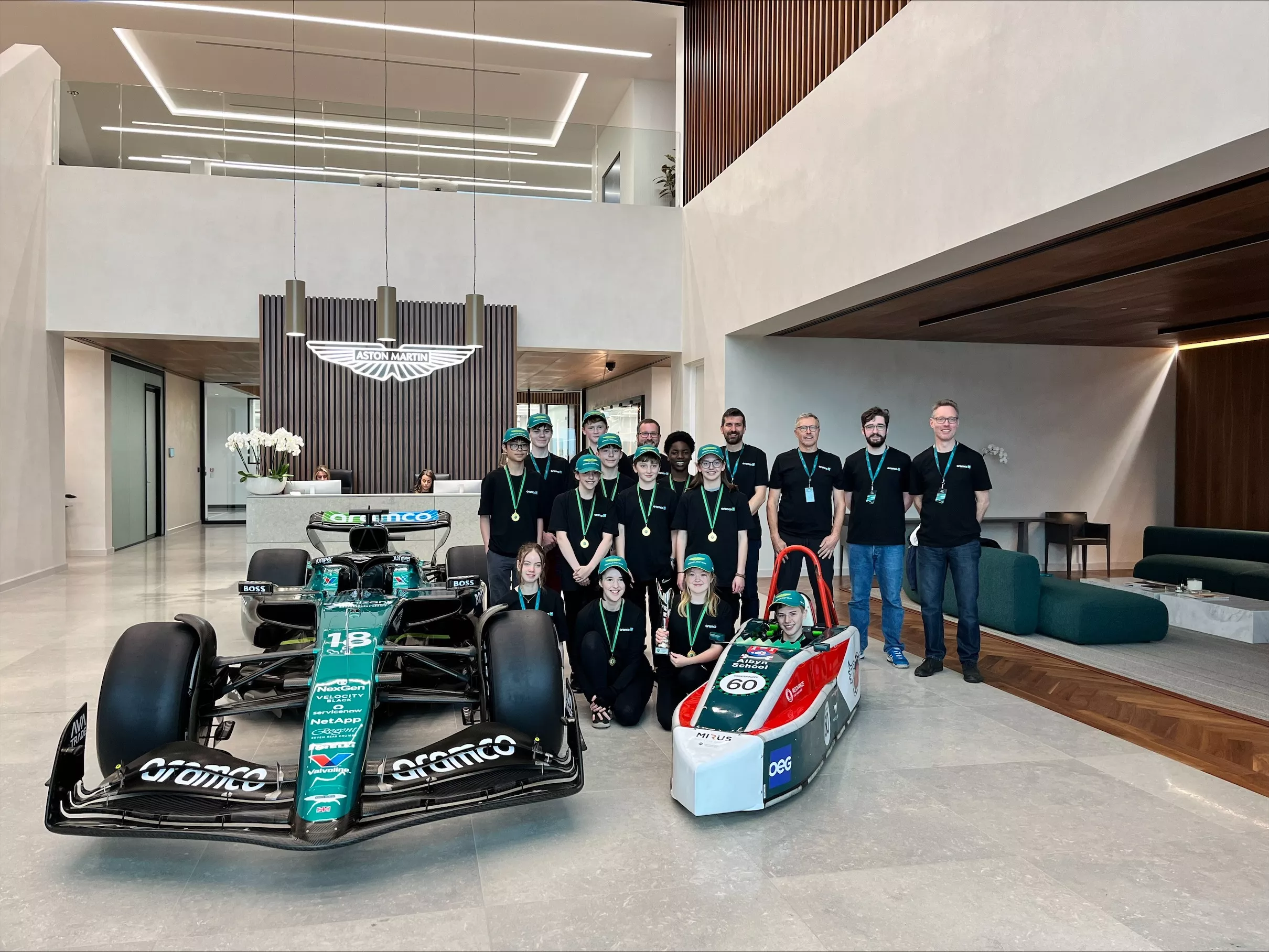 Winning Formula 24 school team supported by Aramco STEM ambassador